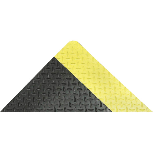 Tapis antifatigue ergonomique Saddle Trax, Losange, 2' x 3' x 1", Noir/Jaune, Vinyle Nia-Chem Ltd.