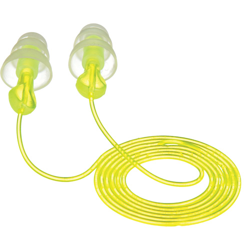 Bouchons d'oreilles r&eacute;utilisables &agrave; trois brides E-A-R, Avec cordon, Vrac - Sac en poly, 26 dB NRR, Taille unique Nia-Chem Ltd.