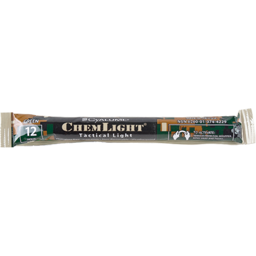 6" Cyalume&reg; Lightsticks, Green, 12 hrs. Duration Nia-Chem Ltd.