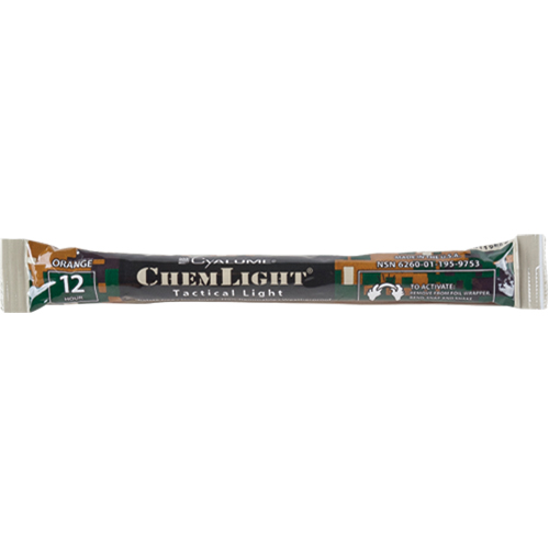 6" Cyalume&reg; Lightsticks, Orange, 12 hrs. Duration Nia-Chem Ltd.
