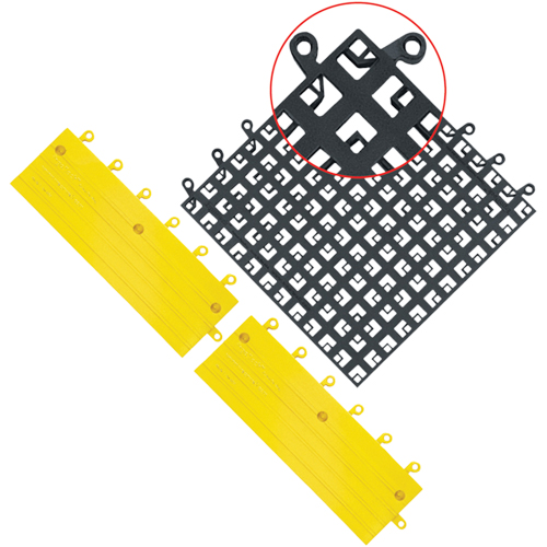 Carrelage no 560 ErgoDeck , PVC, 1-1/2' la c, 1-1/2' lo, 7/8" &eacute;paisseur, Noir Nia-Chem Ltd.