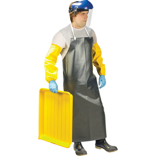 Heavy-Duty Apron, Nitrile/Polyester, 48" L x 35" W, Black Nia-Chem Ltd.