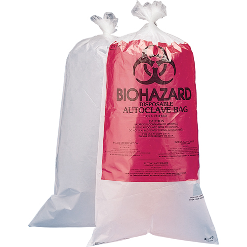 Hazardous Waste Disposal Bags, Bio-Hazard, 30" L x 24" W, 1.5 mils, 45.4 L (12 Gal.) Capacity Nia-Chem Ltd.