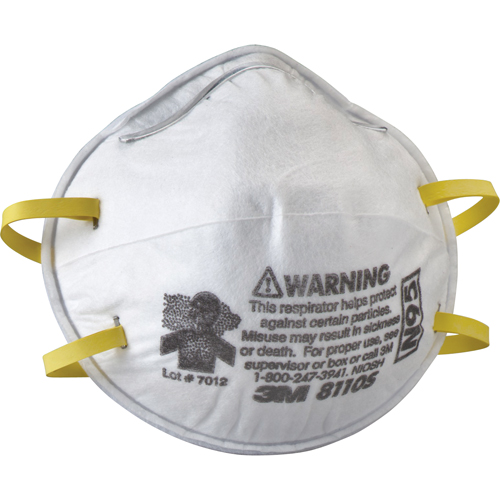 Respirateurs contre les particules 8110S, N95, Certifi&eacute; NIOSH, Petit Nia-Chem Ltd.