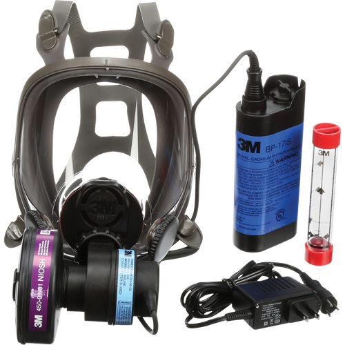 Appareils de protection respiratoire (APR) &agrave; &eacute;puration d'air motoris&eacute; port&eacute;s sur le visage Powerflow, Respirateur &agrave; masque, Pile NiCd Nia-Chem Ltd.