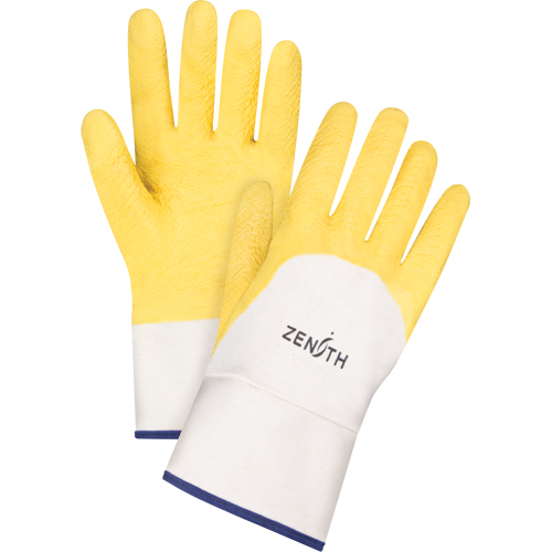 Gants enduits au fini rugueux, 10/T-Grand, R&ecirc;vetement Latex de caoutchouc, Enveloppe en Coton Nia-Chem Ltd.