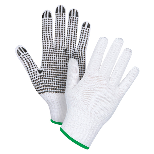 Gants tricot&eacute;s &agrave; pois, Poly/coton, Un c&ocirc;t&eacute;, Calibre 7, Moyen Nia-Chem Ltd.