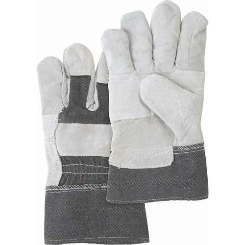 Gants d'ajusteur &agrave; paume renforc&eacute;e d'usage standard, Grand, Paume en Cuir de vache refendu, Doublure en Coton Nia-Chem Ltd.