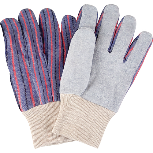 Gants de travail d'usage standard, Grand, Paume en Cuir de vache refendu Nia-Chem Ltd.
