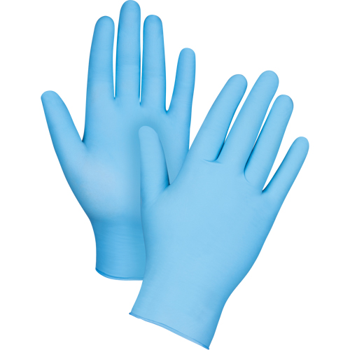 Gants jetables de calibre m&eacute;dical r&eacute;sistants &agrave; la perforation, 2T-Grand, Nitrile, 3,5 mils, Sans poudre, Bleu, Classe 2 Nia-Chem Ltd.