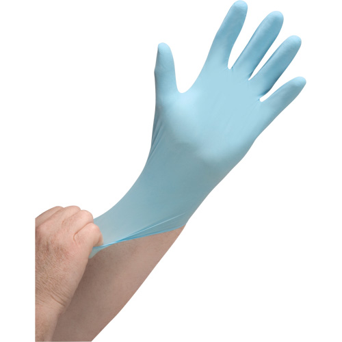Gants jetables de calibre m&eacute;dical r&eacute;sistants &agrave; la perforation, 2T-Grand, Nitrile, 3,5 mils, Sans poudre, Bleu, Classe 2 Nia-Chem Ltd.