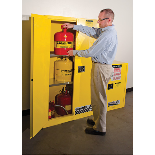 Armoires Sure-Grip EX pour produits inflammables, 45 gal., 2 Porte(s), 43" La x 65" h x 18" p Nia-Chem Ltd.