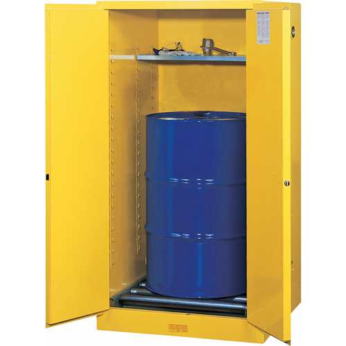 Sure-Grip&reg; EX Vertical Drum Storage Cabinets, 55 US gal. Cap., Yellow Nia-Chem Ltd.