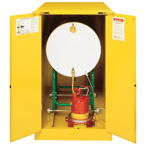 Sure-Grip&reg; EX Horizontal Drum Storage Cabinets, 55 US gal. Cap., Yellow Nia-Chem Ltd.