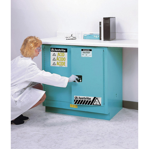 ChemCor&reg; Lined Acid/Corrosive Storage Cabinets, 22 gal., 35" x 35" x 22" Nia-Chem Ltd.