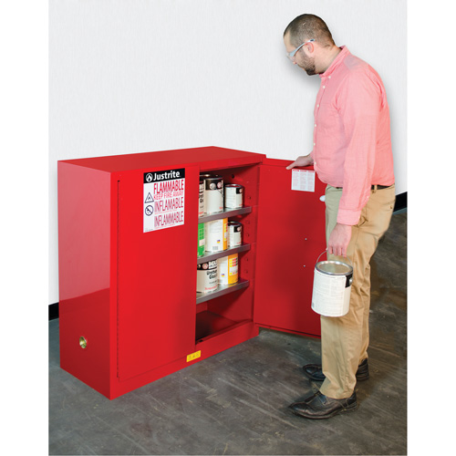 Sure-Grip&reg; EX Combustibles Safety Cabinet for Paint and Ink, 40 gal., 3 Shelves Nia-Chem Ltd.