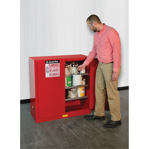 Sure-Grip&reg; EX Combustibles Safety Cabinet for Paint and Ink, 40 gal., 3 Shelves Nia-Chem Ltd.