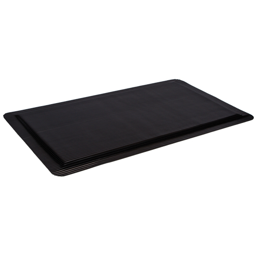 Ergo-Ease Mats, Ribbed, 2' x 10' x 7/8", Black, Rubber/Sponge Nia-Chem Ltd.