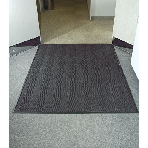 Waterhog&reg; Eco Elite Matting, Wiper/Scraper, 6' x 6' x 3/8", Grey Ash Nia-Chem Ltd.