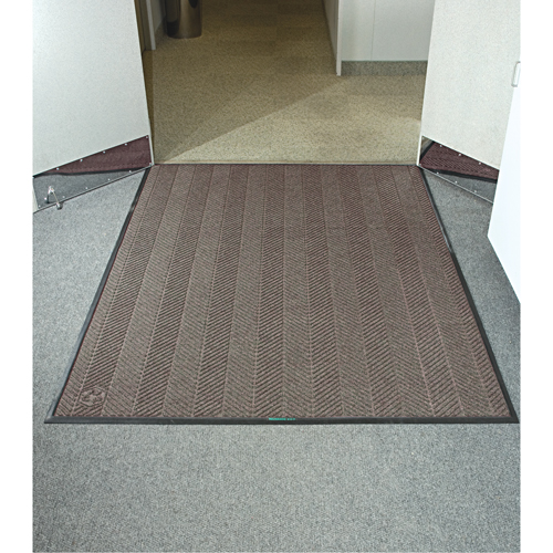 Waterhog&reg; Eco Elite Matting, Wiper/Scraper, 3' x 20' x 3/8", Chestnut Brown Nia-Chem Ltd.