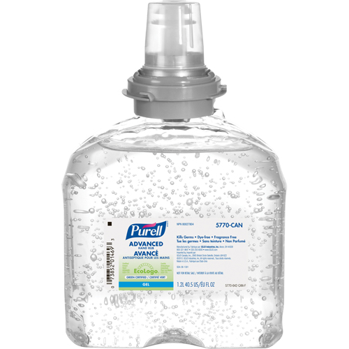 TFX Advanced Hand Sanitizer, 1200 ml, Cartridge Refill, 70% Alcohol Nia-Chem Ltd.