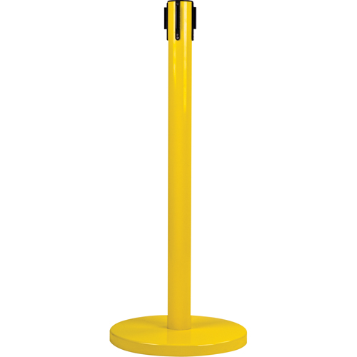 Poteau r&eacute;cepteur pour barri&egrave;res sur pieds pour le contr&ocirc;le des foules, Hauteur de 35", Jaune Nia-Chem Ltd.