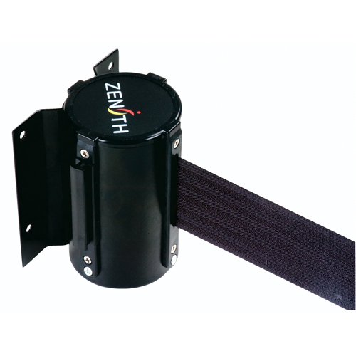 Wall Mount Barrier, Steel, Screw Mount, 12', Black Tape Nia-Chem Ltd.