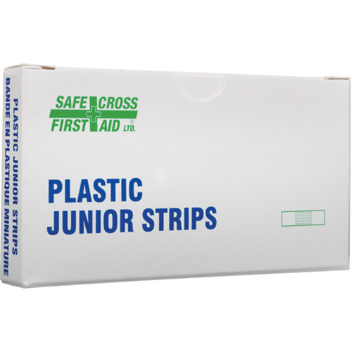 Junior Strips Bandages, Rectangular/Square, 18", Plastic, Sterile Nia-Chem Ltd.