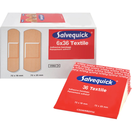 Syst&egrave;mes de distribution de bandages Salvequick - recharges st&eacute;riles, Rectangulaire/carr&eacute;e, Tissu, St&eacute;rile Nia-Chem Ltd.