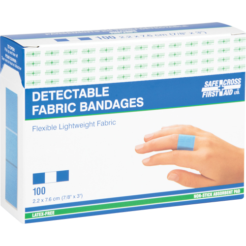 Bandages, Rectangular/Square, 3", Fabric Metal Detectable, Sterile Nia-Chem Ltd.