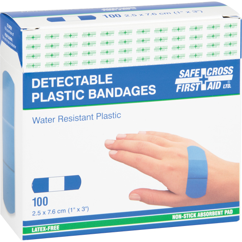 Bandages, Rectangular/Square, 3", Plastic Metal Detectable, Sterile Nia-Chem Ltd.