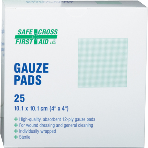Gaze, Tampon, 4" lo x 4" la, St&eacute;rile, Dispositif m&eacute;dical Classe 1 Nia-Chem Ltd.