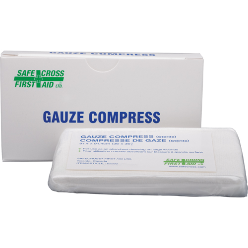 Compresses de gaze, Tampon, 36" lo x 36" la, St&eacute;rile, Dispositif m&eacute;dical Classe 1 Nia-Chem Ltd.