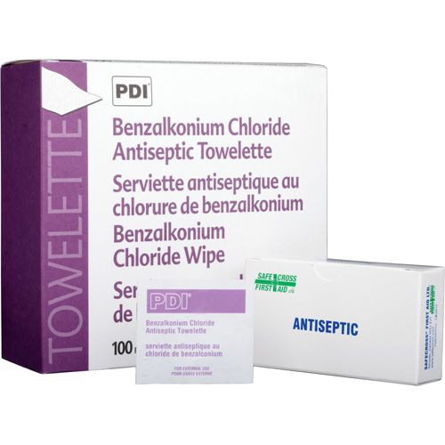 Lingettes antiseptiques au chlorure de benzalkonium, Serviette, Antiseptique Nia-Chem Ltd.