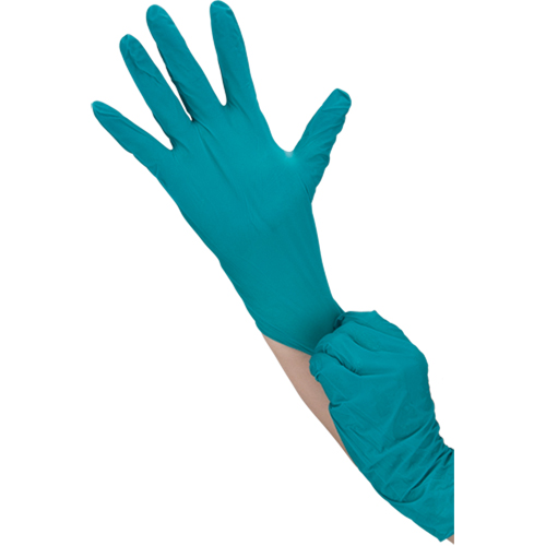 TouchNTuff Disposable Gloves, 7, Nitrile, 5-mil, Powdered, Green Nia-Chem Ltd.