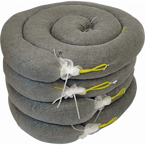 Premium Sorbent Boom, Universal, 10' L x 5" W, 35 Gal. Absorbancy, 4 /Pack Nia-Chem Ltd.