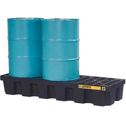 EcoPolyBlend Spill Control Pallets - With Drain, 75 US gal. Spill Capacity, 73" x 25" x 11.6" Nia-Chem Ltd.