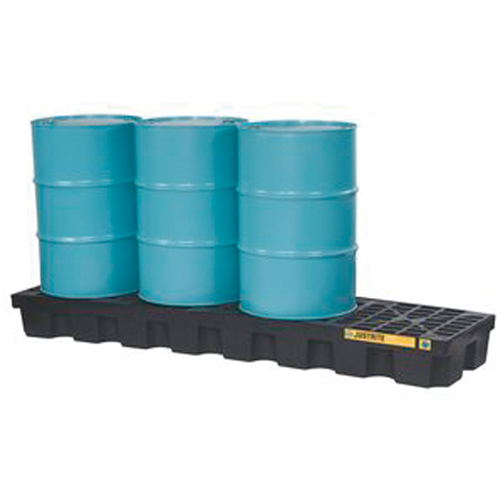 Palettes pour contr&ocirc;le des d&eacute;versements EcoPolyBlend sans drain, Capacit&eacute; de d&eacute;versement 75 gal. US, 97" x 25" x 9" Nia-Chem Ltd.