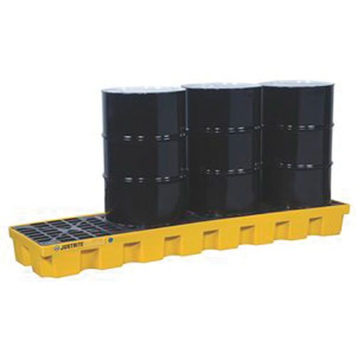 EcoPolyBlend Spill Control Pallets - With Drain, 75 US gal. Spill Capacity, 97" x 25" x 9" Nia-Chem Ltd.