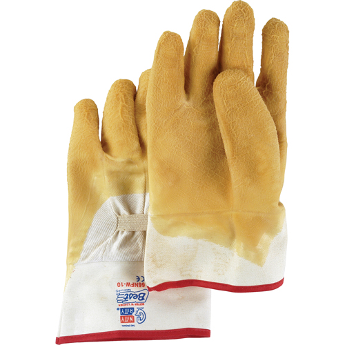 Gants enduits Nitty Gritty, 10/Grand, R&ecirc;vetement Latex de caoutchouc, Enveloppe en Coton Nia-Chem Ltd.