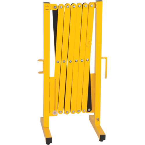 Expandable Barrier, 37" H x 11' L, Black/Yellow Nia-Chem Ltd.