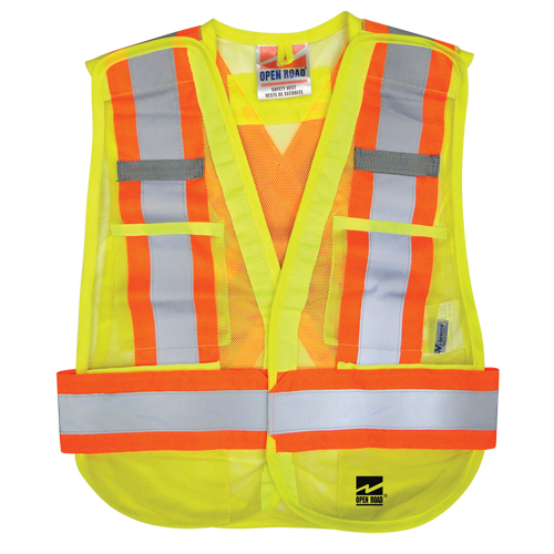 Open Road&reg; Tear Away Vest , High Visibility Lime-Yellow, Polyester Nia-Chem Ltd.