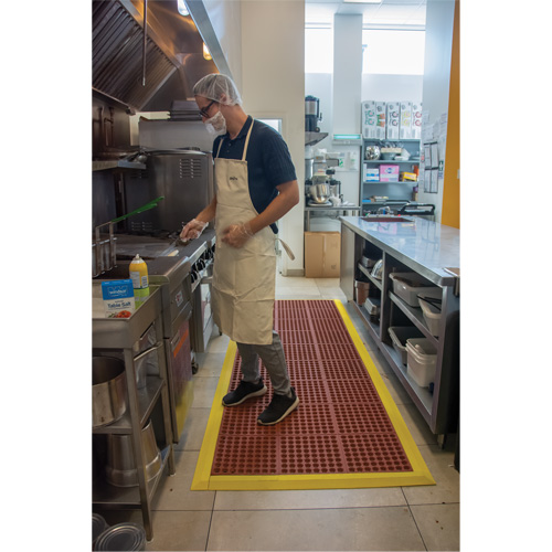 Anti-Fatigue Link Matting, Honeycomb, 3' x 3' x 1/2", Brown, Nitrile/Rubber Nia-Chem Ltd.