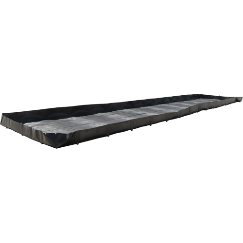 Berme pour r&eacute;servoir de fracturation, Capacit&eacute; 3740 gal. US, 50' la x 10' lo x 12" h, Support en L Nia-Chem Ltd.