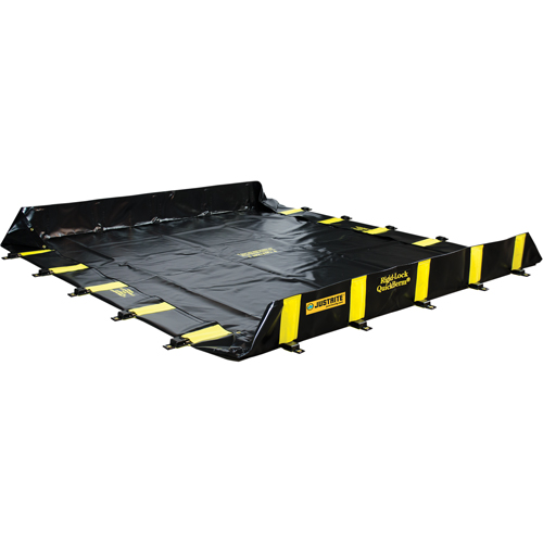 Rigid-Lock QuickBerm&reg;, 745 US gal. Capacity, 10' W x 10' L x 12" H, Stake Wall Nia-Chem Ltd.