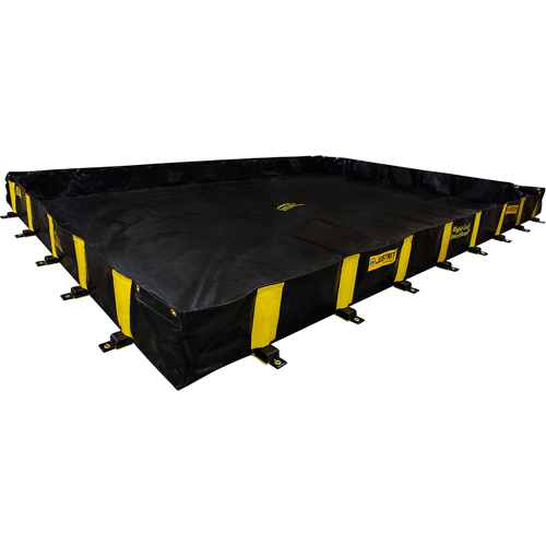 Rigid-Lock QuickBerm&reg;, 1435 US gal. Capacity, 12' W x 16' L x 12" H, Stake Wall Nia-Chem Ltd.
