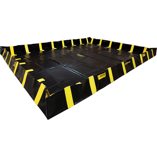 Bermes de confinement avec supports int&eacute;rieurs de parois QuickBerm , Capacit&eacute; 2990 gal. US, 20' la x 20' lo x 12" h, Support &agrave; encliqueter Nia-Chem Ltd.