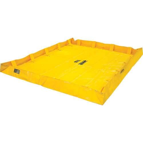 QuickBerm&reg; Lite Containment Berm, 318 US gal. Capacity, 8' W x 8' L x 8" H, Snap-Up Bracket Nia-Chem Ltd.
