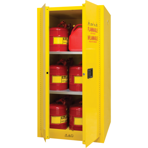 Armoire pour produits inflammables, 60 gal., 2 Porte(s), 34" La x 65" h x 34" p Nia-Chem Ltd.