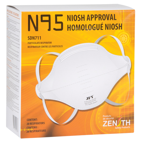 Respirateur contre les particules, N95, Certifi&eacute; NIOSH, Moyen/grand Nia-Chem Ltd.